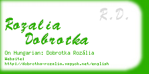 rozalia dobrotka business card