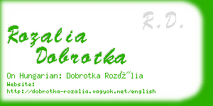 rozalia dobrotka business card